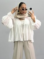 مانتو زنانه گره ای پاپیون 010194 - Image 7