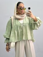 مانتو زنانه گره ای پاپیون 010194 - Image 6