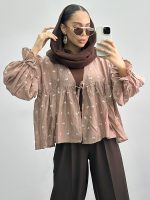 مانتو زنانه گره ای پاپیون 010194 - Image 3