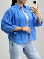شومیز زنانه سرشانه چین010207 - Image 3