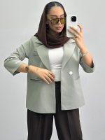کت زنانه چاپی کد 010200 - Image 9
