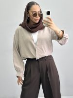 شومیز زنانه تاپ دار 010210 - Image 5