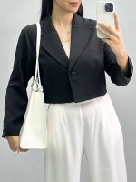 کت زنانه کراپ کاپریس 010244 - Image 2