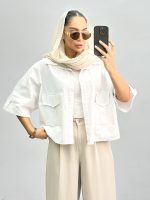مانتو زنانه جیب پاکتی 010250 - Image 3