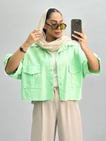 مانتو زنانه جیب پاکتی 010250 - Image 4