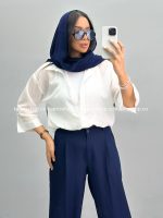 شومیز و کراپ زنانه دوتیکه راه راه 010260