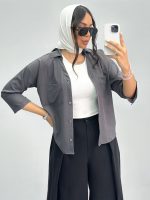 شومیز زنانه سیلک 2جیب 010279 - Image 3