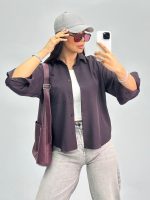 شومیز زنانه تک جیب 010280 - Image 2