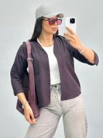 شومیز زنانه سیلک 2جیب 010279 - Image 6