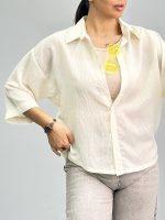 شومیز زنانه شیشه ای راه راه 010259 - Image 3