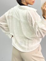 شومیز زنانه پری شیشه ای دوتیکه میومیو 010273 - Image 3