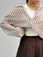 شومیز زنانه دوتیکه راه راه 010276 - Image 2