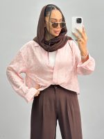 شومیز زنانه پری شیشه ای دوتیکه میومیو 010273 - Image 5