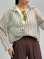 شومیز زنانه دوتیکه راه راه 010276 - Image 3