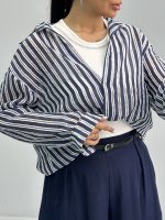 شومیز زنانه دوتیکه راه راه 010276 - Image 5