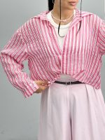 شومیز زنانه دوتیکه راه راه 010276 - Image 6