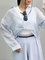 شومیز زنانه دوتیکه راه راه 010276 - Image 7
