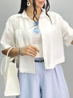 شومیز زنانه پری تک جیب 010284 - Image 3