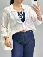 شومیز زنانه زنجیری 010278 - Image 4