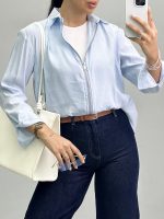 شومیز و کراپ زنانه سیلک010291 - Image 6