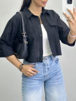 شومیز زنانه جیب نما 010293 - Image 3