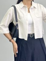 شومیز زنانه جیب نما 010293 - Image 4