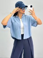 شومیز زنانه پری تک جیب 010284 - Image 4