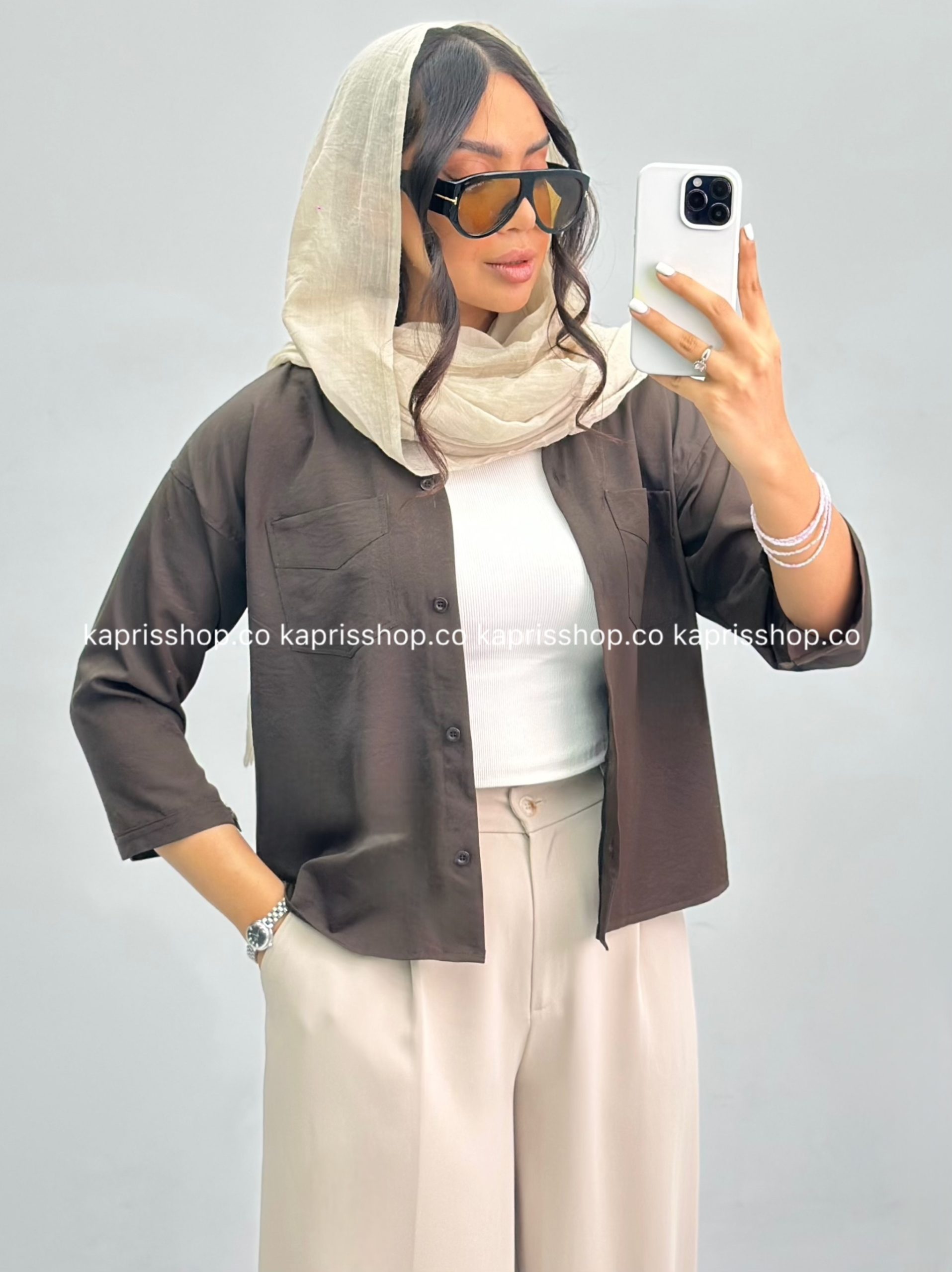 WMRA7185 شومیز زنانه سیلک 2جیب 010279 - Image 1