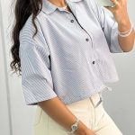 شومیز زنانه راه راه 010298
