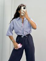 شومیز زنانه راه راه 010298 - Image 2
