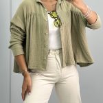 شومیز زنانه چین دار 01015