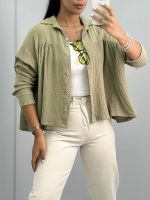 شومیز زنانه چین دار 01015