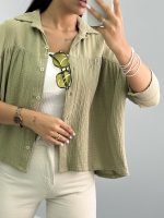شومیز زنانه چین دار 01015 - Image 3