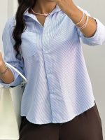 شومیز زنانه راه راه 010299 - Image 2
