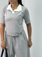 ست پولوشرت شلوار زنانه پروانه 3143 - Image 4