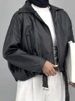 بامبر جکت چرم دخترانه 010354