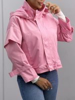 بارونی زنانه کوتاه پایین بند دار 010368 - Image 7