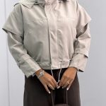 بارونی زنانه کوتاه پایین بند دار 010368
